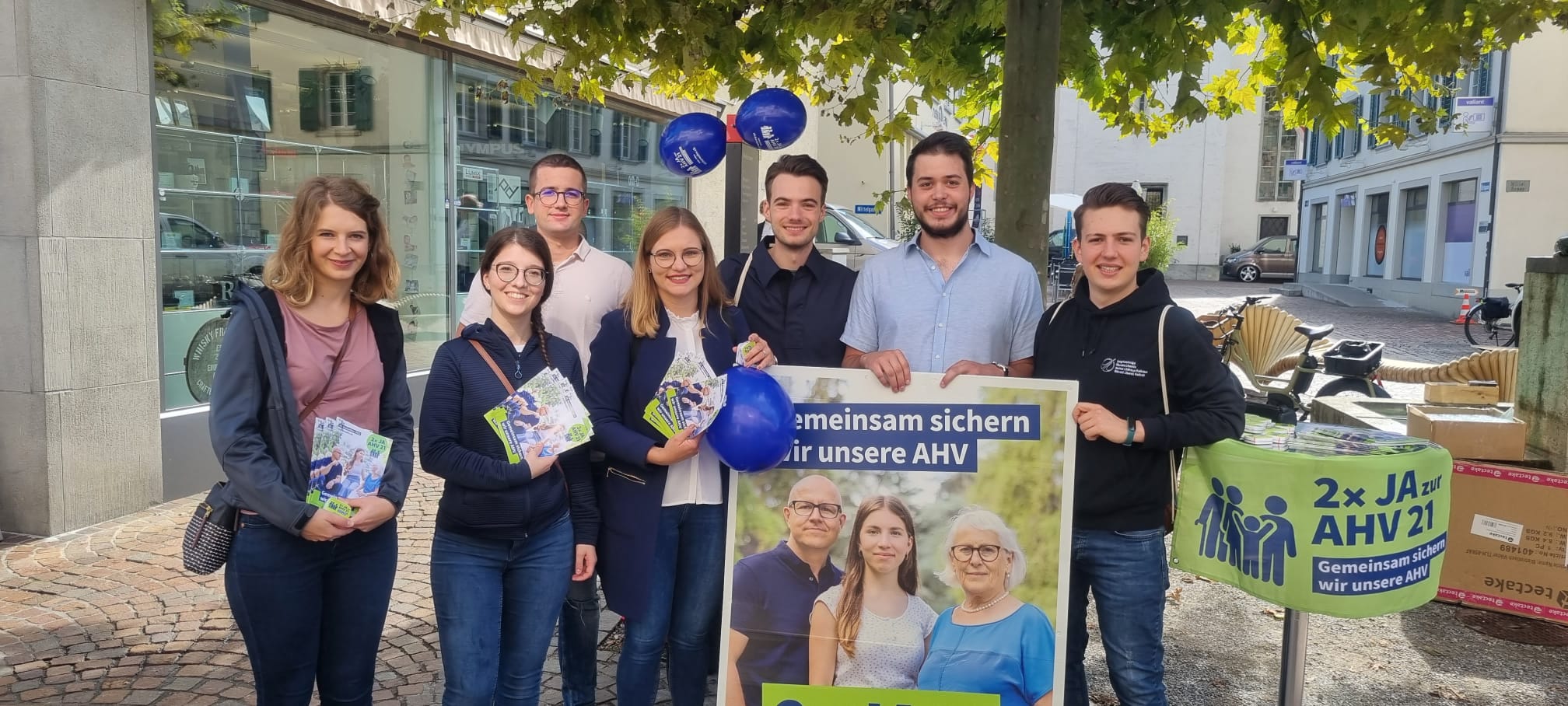 Thurgauer Jungparteien im Einsatz für AHV21